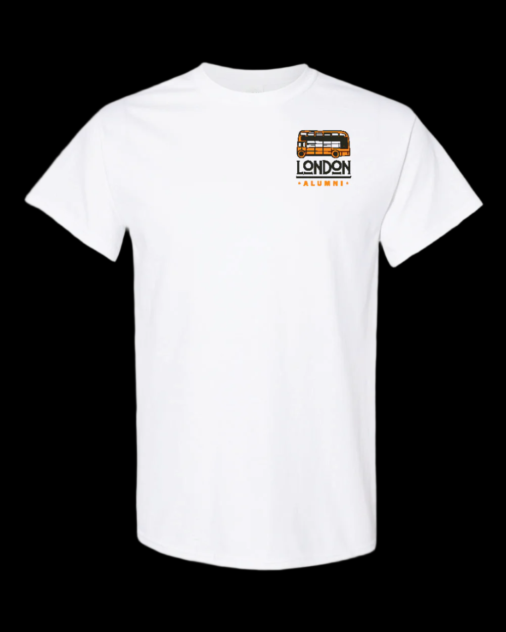 Orange Double Decker Left Chest Logo Tee