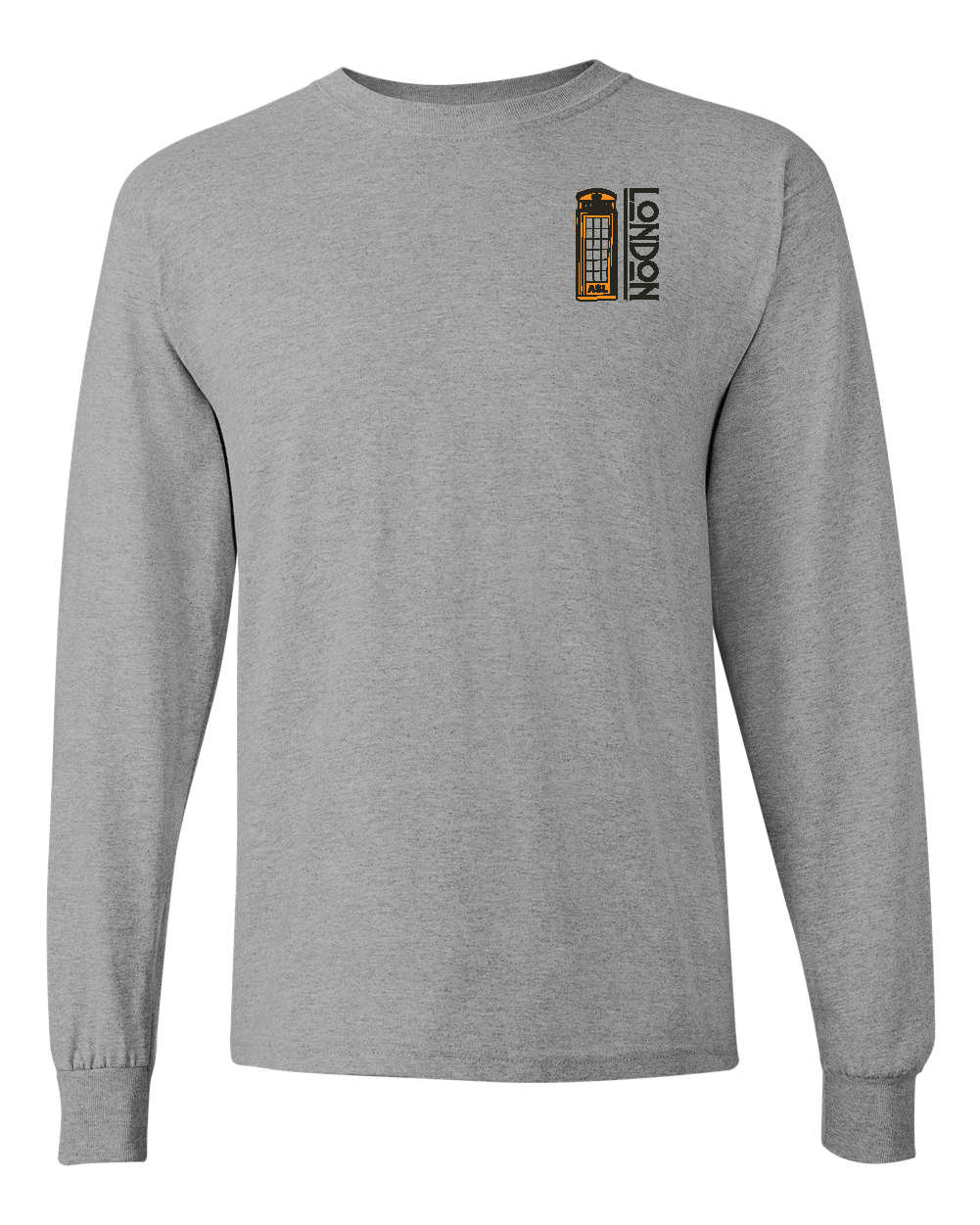 Orange Telephone Box Left Chest Logo Tee