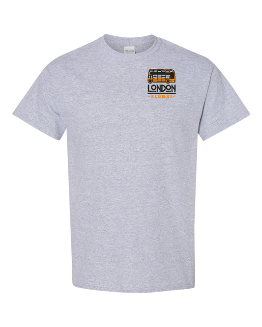 Orange Double Decker Left Chest Logo Tee