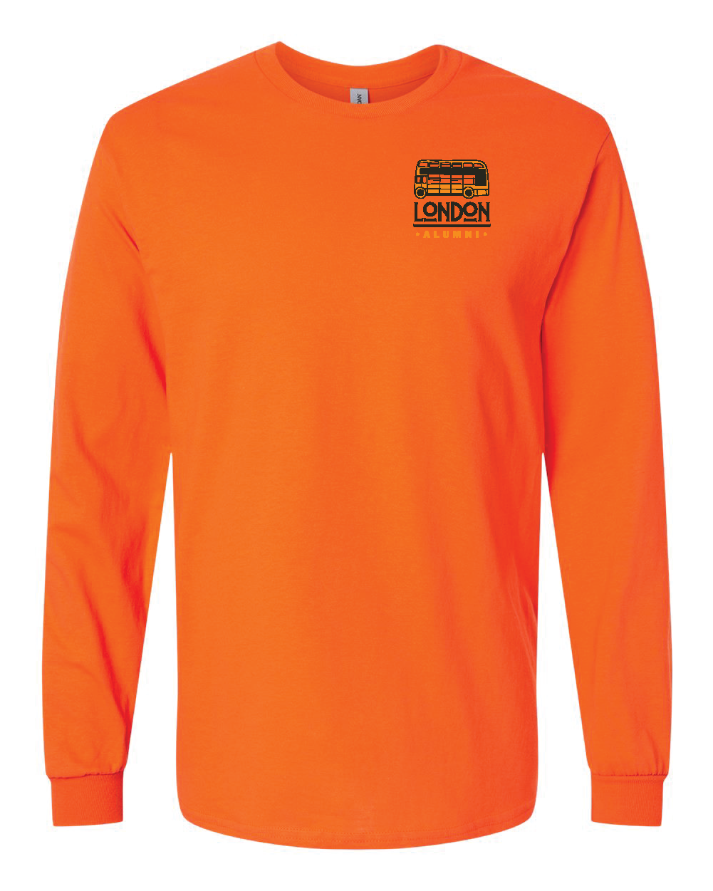 Orange Double Decker Left Chest Logo Tee