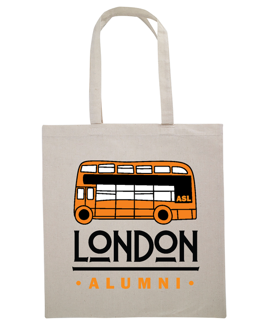 Orange Double Decker Recycled Canvas Tote
